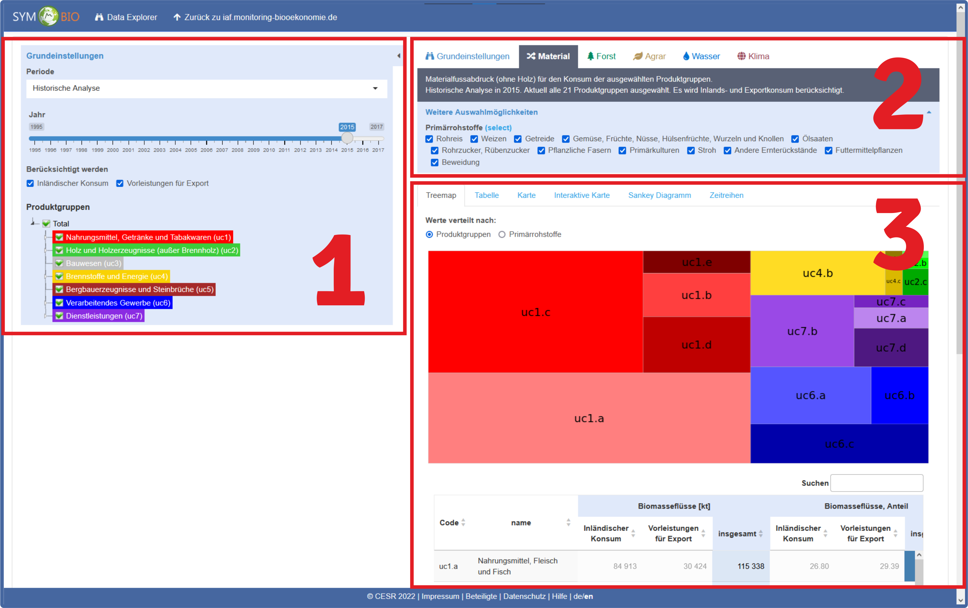 Screenshot Data Explorer